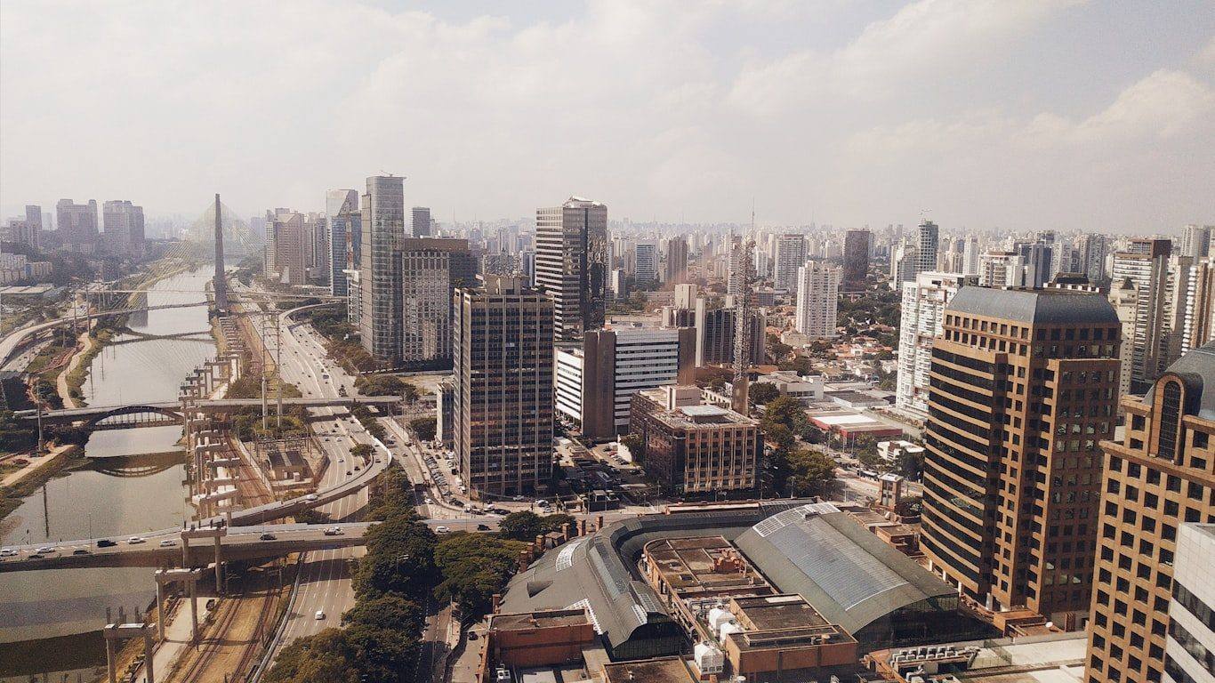 South American city skyline, destination market for Italian food exports